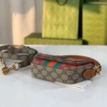 Gucci Unisex GG Top Handle Mini Bag Web Pink GG Supreme Canvas - Image 5