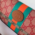 Gucci Unisex GG Top Handle Mini Bag Web Pink GG Supreme Canvas - Image 8