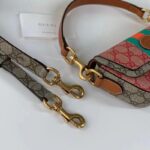 Gucci Unisex GG Top Handle Mini Bag Web Pink GG Supreme Canvas - Image 9