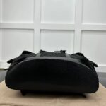 Gucci Unisex Jumbo GG Backpack Black Canvas Leather Cotton Linen - Image 7