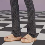 Gucci Unisex Jumbo GG Platform Slide Sandal Beige Light Pink Canvas Low 3 Cm Heel - Imagen 12