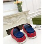 Gucci Unisex Jumbo GG Platform Slide Sandal Fuchsia Blue Supreme Low 3 Cm Heel - Bild 5