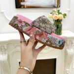 Gucci Unisex Online Exclusive Flora Sandal Multicolor GG Supreme Flora Print Canvas - Image 6