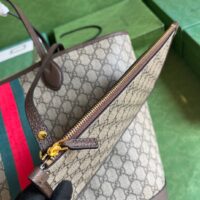 Gucci Unisex Ophidia GG Large Tote Bag Beige Ebony GG Supreme Canvas (3)