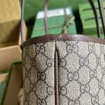 Gucci Unisex Ophidia Small Tote Bag Beige Ebony GG Supreme Canvas – Bild 9