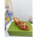 Gucci Women Adidas x Gucci Slide Sandal Brown GG Trefoil Shearling-Effect Fabric - Bild 5