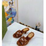 Gucci Women Adidas x Gucci Slide Sandal Brown GG Trefoil Shearling-Effect Fabric - Bild 7