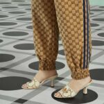 Gucci Women Adidas x Gucci Slide Sandal GG Trefoil Suede White Leather - immagine 11