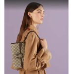 Gucci Women Dionysus Small Shoulder Bag Beige Ebony GG Supreme Canvas – Image 12