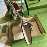 Gucci Women Dionysus Small Shoulder Bag Beige White GG Supreme Canvas - Image 10
