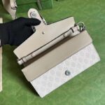Gucci Women Dionysus Small Shoulder Bag Beige White GG Supreme Canvas - Image 6