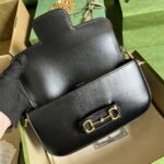 Gucci Women Dionysus Small Shoulder Bag Black Leather GG Supreme Canvas – Bild 7