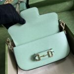 Gucci Women Dionysus Small Shoulder Bag Light Green Leather GG Supreme Canvas - immagine 6