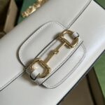 Gucci Women Dionysus Small Shoulder Bag White Leather GG Supreme Canvas – Image 7