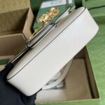 Gucci Women Dionysus Small Shoulder Bag White Leather GG Supreme Canvas – Image 5