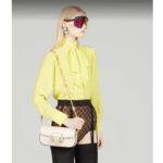 Gucci Women Dionysus Small Shoulder Bag White Leather GG Supreme Canvas – Image 12