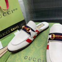 Gucci Women GG Adidas x Gucci Slipper Horsebit White Leather Flat (1)