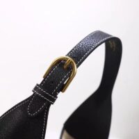Gucci Women GG Aphrodite Medium Shoulder Bag Beige Black Cotton Canvas Black Leather (3)