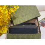 Gucci Women GG Aphrodite Shoulder Bag Double G Black Leather Zip Closure – Image 5