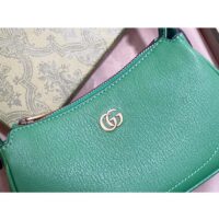 Gucci Women GG Aphrodite Shoulder Bag Double G Green Leather Zip Closure (1)