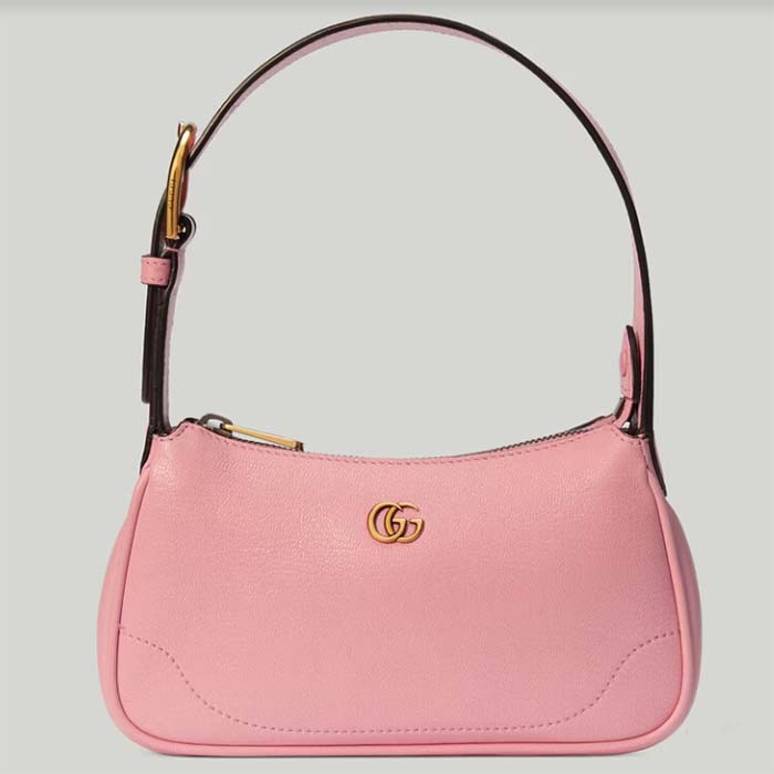 Gucci Women GG Aphrodite Shoulder Bag Double G Light Pink Leather