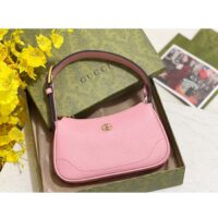 Gucci Women GG Aphrodite Shoulder Bag Double G Light Pink Leather (10)