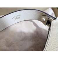 Gucci Women GG Aphrodite Shoulder Bag Double G White Leather Zip Closure (3)