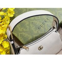 Gucci Women GG Aphrodite Shoulder Bag Double G White Leather Zip Closure (3)