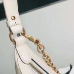 Gucci Women GG Aphrodite Small Shoulder Bag White Soft Leather Double G - Bild 9