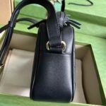 Gucci Women GG Blondie Small Shoulder Bag Black Leather Round Interlocking G - Image 4