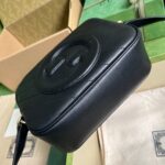 Gucci Women GG Blondie Small Shoulder Bag Black Leather Round Interlocking G - Image 3