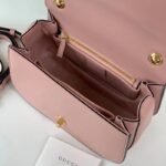 Gucci Women GG Blondie Top-Handle Bag Light Pink Leather Round Interlocking G - Image 9