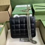 Gucci Women GG Deco Mini Shoulder Bag Black Quilted Leather Interlocking G - Imagen 3
