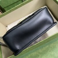 Gucci Women GG Deco Mini Shoulder Bag Black Quilted Leather Interlocking G (1)