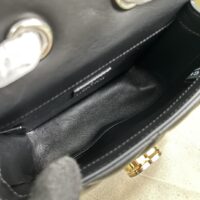 Gucci Women GG Deco Mini Shoulder Bag Black Quilted Leather Interlocking G (1)