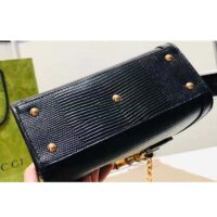 Gucci Women GG Diana Lizard Mini Bag Black Lizard Double G (9)