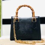 Gucci Women GG Diana Lizard Mini Bag Black Lizard Double G - Image 3