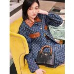 Gucci Women GG Diana Lizard Mini Bag Black Lizard Double G - Image 12