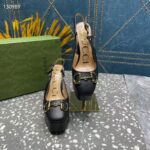 Gucci Women GG High Heel Pump Horsebit Black Leather Sole 12 Cm Heel – Bild 7