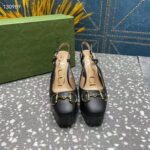 Gucci Women GG High Heel Pump Horsebit Black Leather Sole 12 Cm Heel – Bild 4