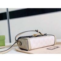 Gucci Women GG Horsebit 1955 Mini Bag Beige White GG Supreme Canvas (3)