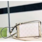 Gucci Women GG Horsebit 1955 Mini Bag Beige White GG Supreme Canvas - Image 3