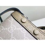 Gucci Women GG Horsebit 1955 Mini Bag Beige White GG Supreme Canvas - Image 8