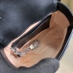 Gucci Women GG Marmont Belt Bag Black Chevron Matelassé Leather - Image 9