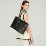 Gucci Women GG Marmont Large Tote Bag Black Matelassé Chevron Leather - Image 11
