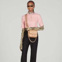 Gucci Women GG Marmont Matelassé Mini Shoulder Bag Pink matelassé Chevron Leather (10)