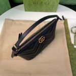 Gucci Women GG Marmont Shoulder Bag Black Matelassé Chevron Leather Double G – Bild 5