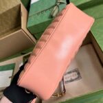 Gucci Women GG Marmont Shoulder Bag Peach Matelassé Round Vertical Matelassé Leather - Image 3