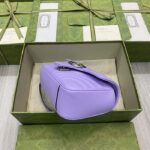 Gucci Women GG Marmont Small Shoulder Bag Lilac Matelassé Chevron Heart Double G – Image 6