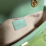 Gucci Women GG Marmont Small Shoulder Bag Sage Green Matelassé Chevron Heart - Bild 12